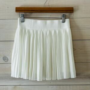 Ivory Pleaded Skirt with Built in Shorts